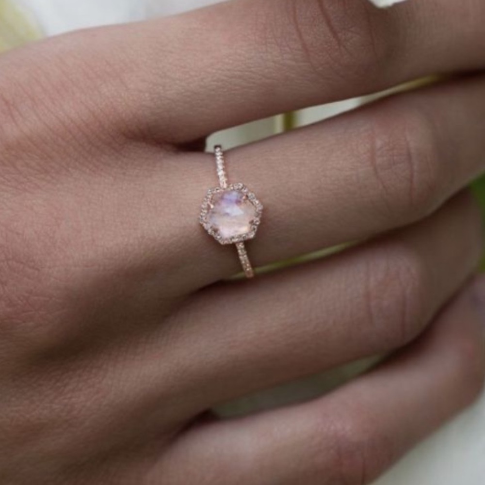 Moonstone Engagement Ring